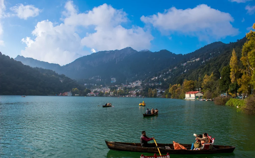 nainital with boats